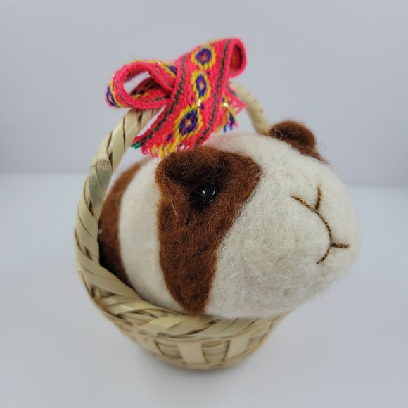 Guinea pig /Needle felted Guinea pig/ Soft Stuffed Cute / Peruvian Stuffed Guine - Picture 2 of 10